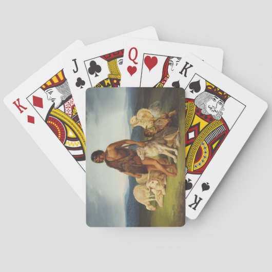 田園風景の羊飼い トランプ (裏面)