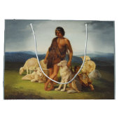 田園風景の羊飼い ラージペーパーバッグ (裏面)