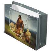 田園風景の羊飼い ラージペーパーバッグ (正面アングル)