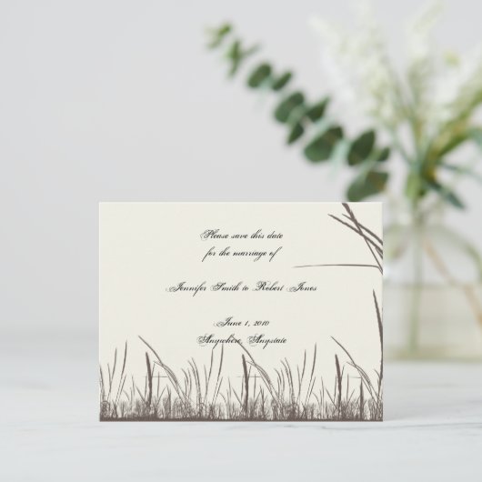 田園風景の草原　保存の日 招待状 (スタンド正面)