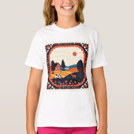 田園風景の農場 Tシャツ