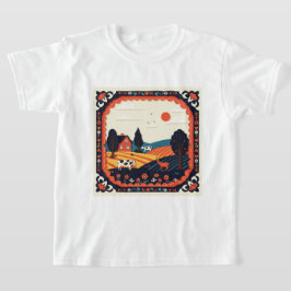 田園風景の農場 Tシャツ