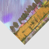 田園風景の風景の水色 薄葉紙 (詳細)