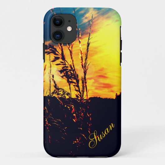 田園風景サンセットiPhone 5 *パーソナライズ* Case-Mate iPhoneケース (裏面)