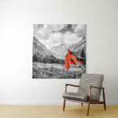 田園風景モノクロ写真 タペストリー (インサイチュ)