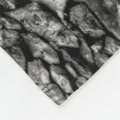 田園風景モノクロ写真 フリースブランケット (角)