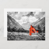 田園風景モノクロ写真 ポストカード (正面/裏面)