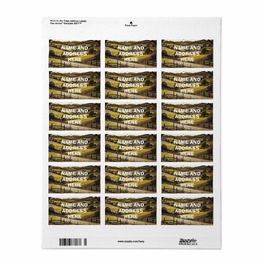 田園風景住所 シール (フルシート)