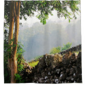 田園風景山水森林木石群 シャワーカーテン (正面)