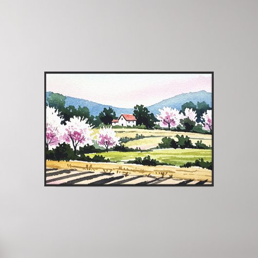 田園風景 キャンバスプリント (正面)