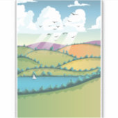 田園風景。 シール (正面)