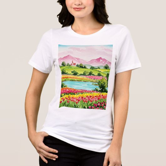 田園風景 トライブレンドTシャツ (正面)