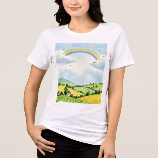 田園風景 トライブレンドTシャツ (正面)
