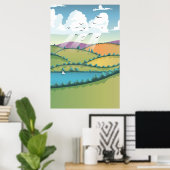 田園風景。 ポスター (ホームオフィス)