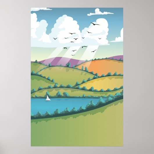 田園風景。 ポスター (正面)