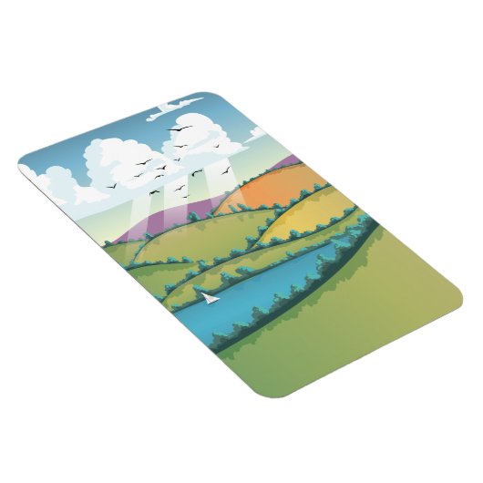 田園風景。 マグネット (右側)