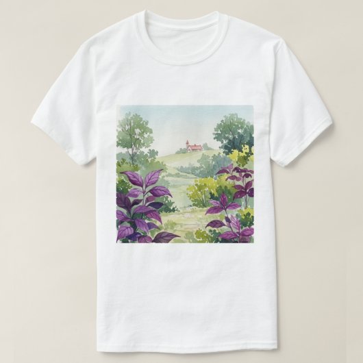 田園風景 Tシャツ (デザイン正面)