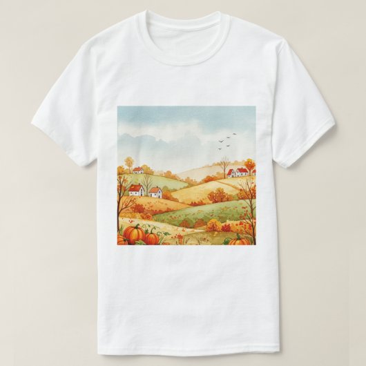 田園風景 Tシャツ (デザイン正面)