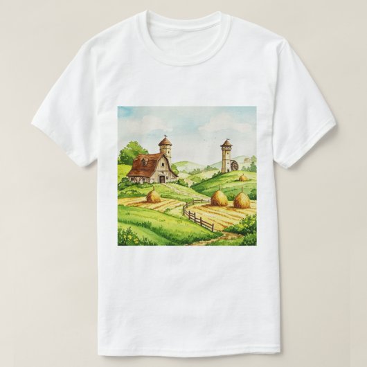田園風景 Tシャツ (デザイン正面)