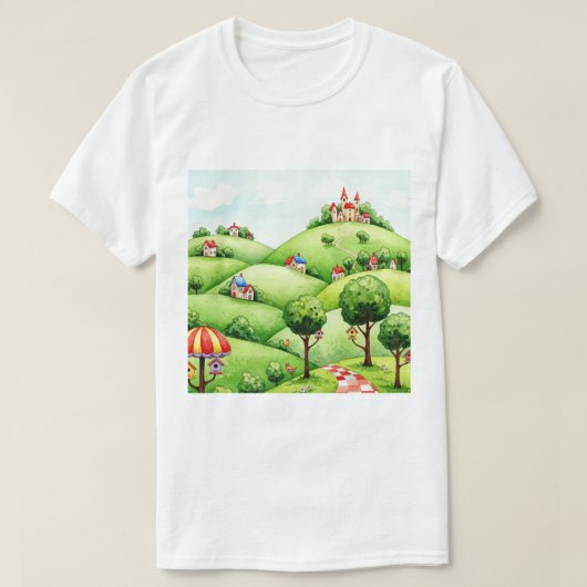 田園風景 Tシャツ (デザイン正面)
