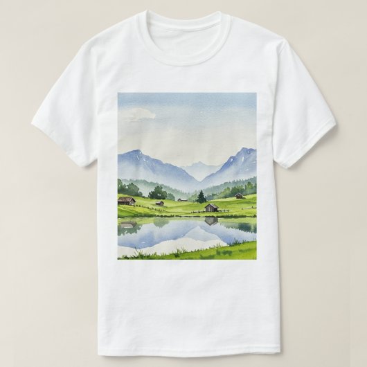 田園風景 Tシャツ (デザイン正面)