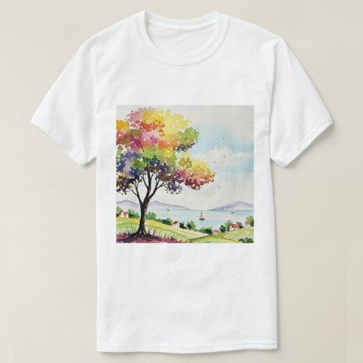 田園風景 Tシャツ (デザイン正面)