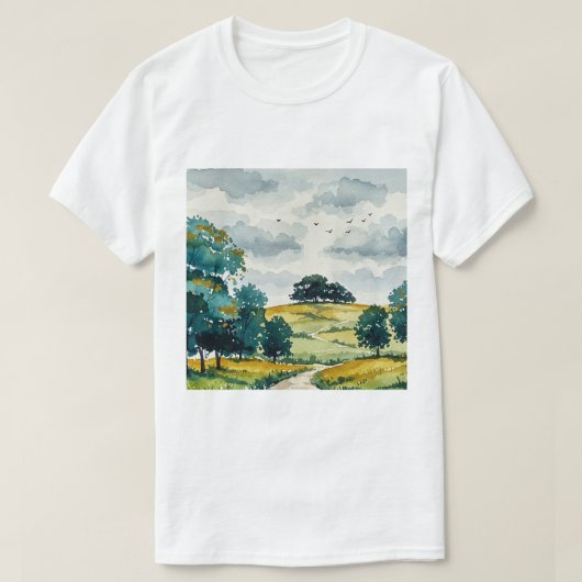 田園風景 Tシャツ (デザイン正面)