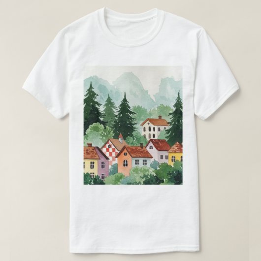 田園風景 Tシャツ (デザイン正面)