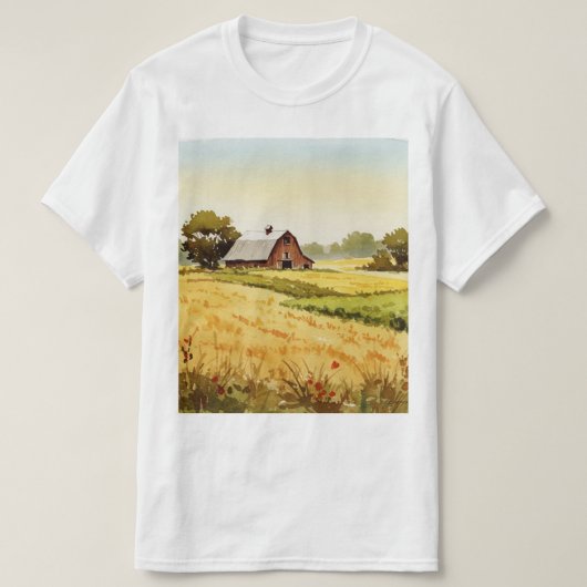 田園風景 Tシャツ (デザイン正面)