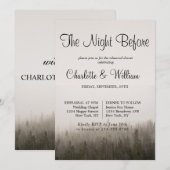 田園風森林もやの景観リハーサルディナー 招待状 (正面/裏面)