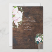 田園風花を添えたカトリック伝統の結婚式 招待状 (裏面)