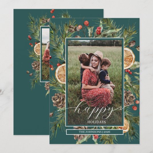 田園風花卉2 フォト シーズンカード (正面/裏面)