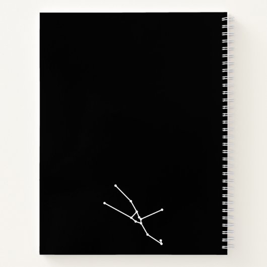 田座の星座と〔占星術の〕十二宮図記号 ノートブック (裏面)