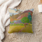 田火田風景（Paul Gaugin著） クッション (ブランケット)