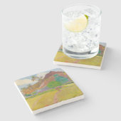 田火田風景（Paul Gaugin著） ストーンコースター (横)