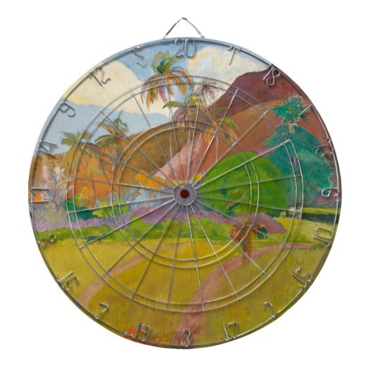 田火田風景（Paul Gaugin著） ダーツボード (正面)