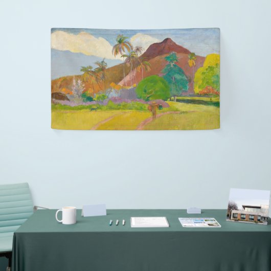 田火田風景（Paul Gaugin著） 横断幕 (トレードショー)