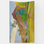 田火田風景（Paul Gaugin著） 横断幕 (縦)