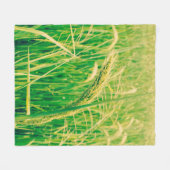 田畑と新鮮なヴィンテージ フリースブランケット (正面(横))