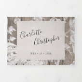 田素朴舎の花は一つの花に三つ結婚に折る 三つ折り招待状 (カバー)