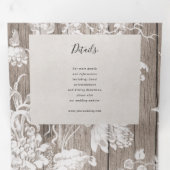 田素朴舎の花は一つの花に三つ結婚に折る 三つ折り招待状 (内部最初)