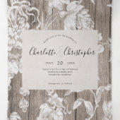 田素朴舎の花は一つの花に三つ結婚に折る 三つ折り招待状 (内部中)