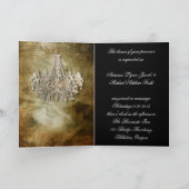 田舎じみた蒸気ポンクのヴィンテージ結婚シャンデリア 招待状 (内部)