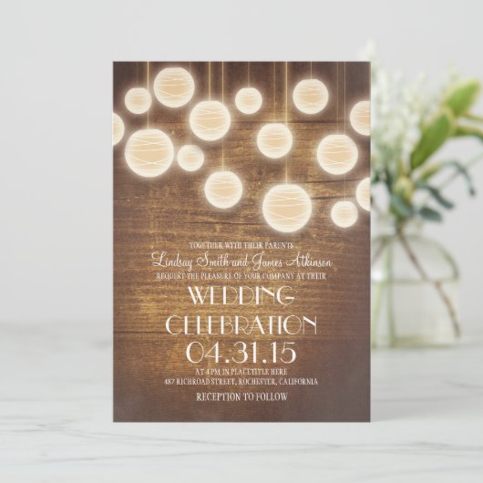 田舎で行われる結婚式の招待状 招待状 (スタンド正面)