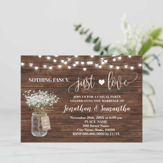 田舎で飾らない愛を誓う ふたりだけの結婚式のお知らせ セーブザデート (スタンド正面)