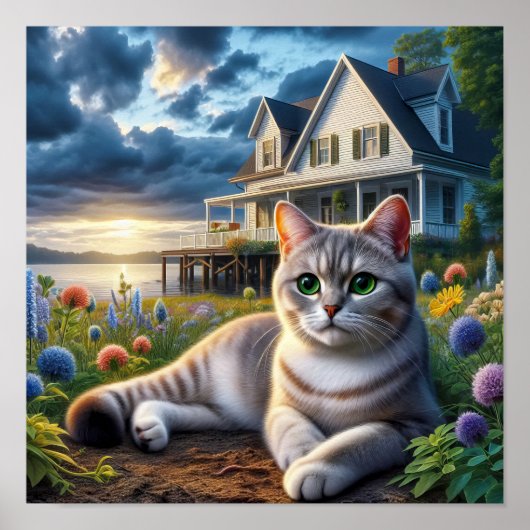 田舎に住む短気な飼い猫 ポスター (正面)