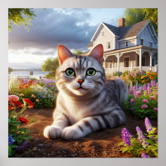 田舎に住む短気な飼い猫 ポスター (正面)