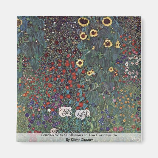 田舎のひまわり庭園 マグネット (正面)