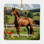 田舎のアラビア馬 セラミックオーナメント (裏面)
