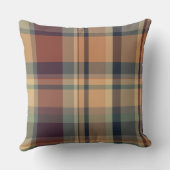 田舎のイギリス素朴な農家タータンチェック茶色 クッション (裏面)